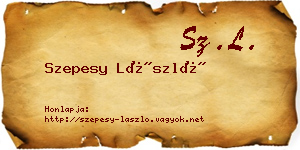 Szepesy László névjegykártya