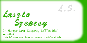 laszlo szepesy business card